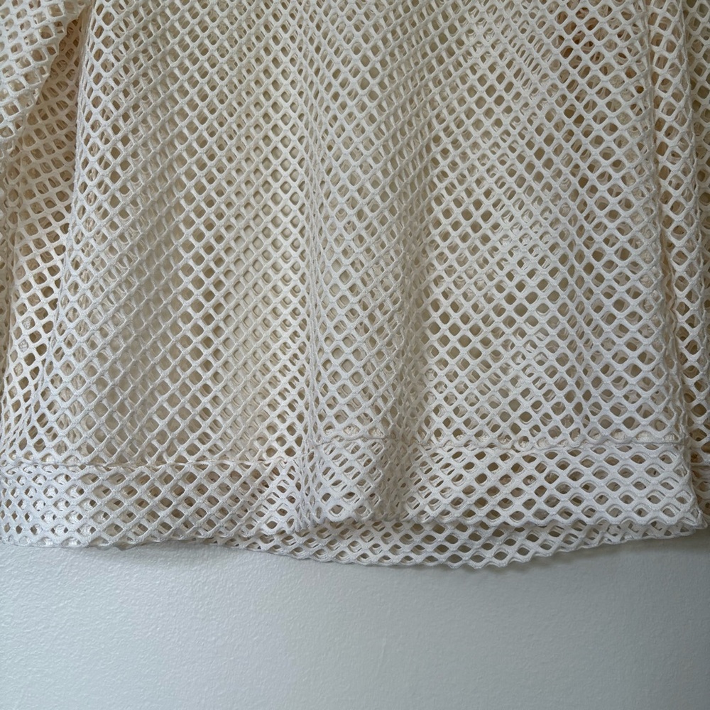 Dazy | Cream Mesh Long Sleeve Top | Size Large - Picture 10 of 10
